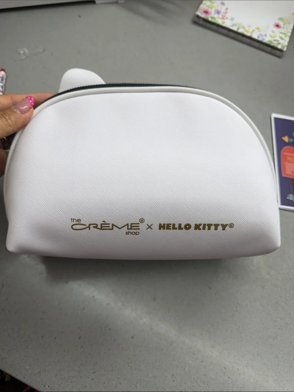The Crème Shop x Hello Kitty White & Red Cosmetic Pouch